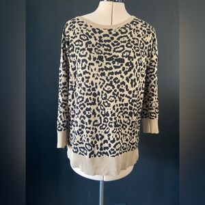 Banana Republic Leopard Print Sweater size medium